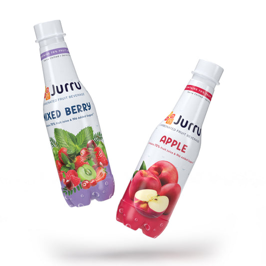 Premium Crafted Fruit Soda - Combo Pack (3 Mixed Berry + 3 Apple) | Pack of 6 | 250 ml