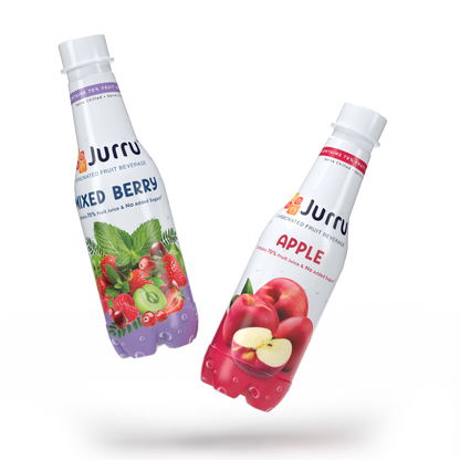 Premium Crafted Fruit Soda - Combo Pack (3 Mixed Berry + 3 Apple) | Pack of 6 | 250 ml