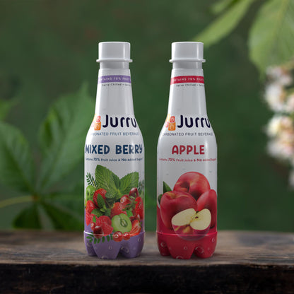 Premium Crafted Fruit Soda - Combo Pack (3 Mixed Berry + 3 Apple) | Pack of 6 | 250 ml